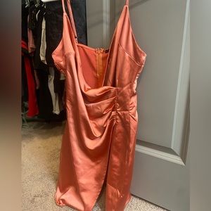Orange tight dress